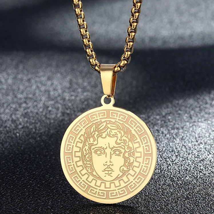 Colar Apolo – Em Aço Inoxidável Inspirado na Mitologia Grega - dourado