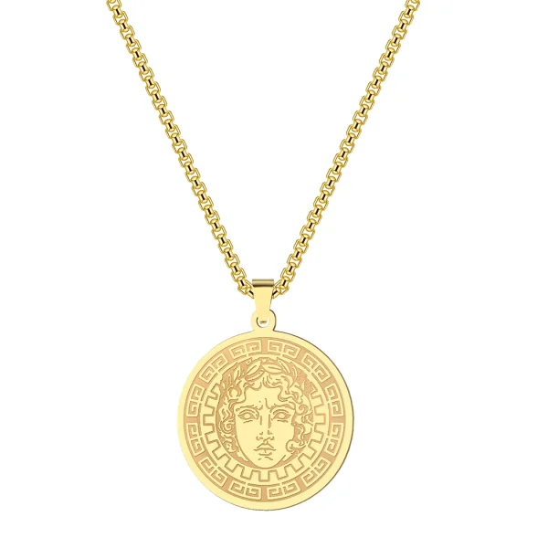 Colar Apolo – Em Aço Inoxidável Inspirado na Mitologia Grega - dourado